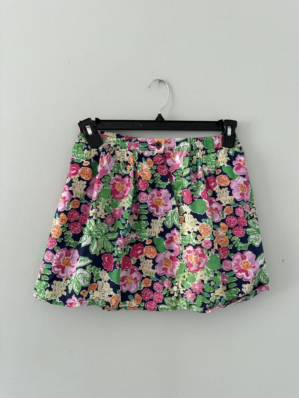 Lilly Pulitzer Mimosa Mini Getaway Garden Floral Cotton Poplin Skirt S